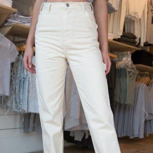 Brandy Melville Ariana Painter Pants Tan